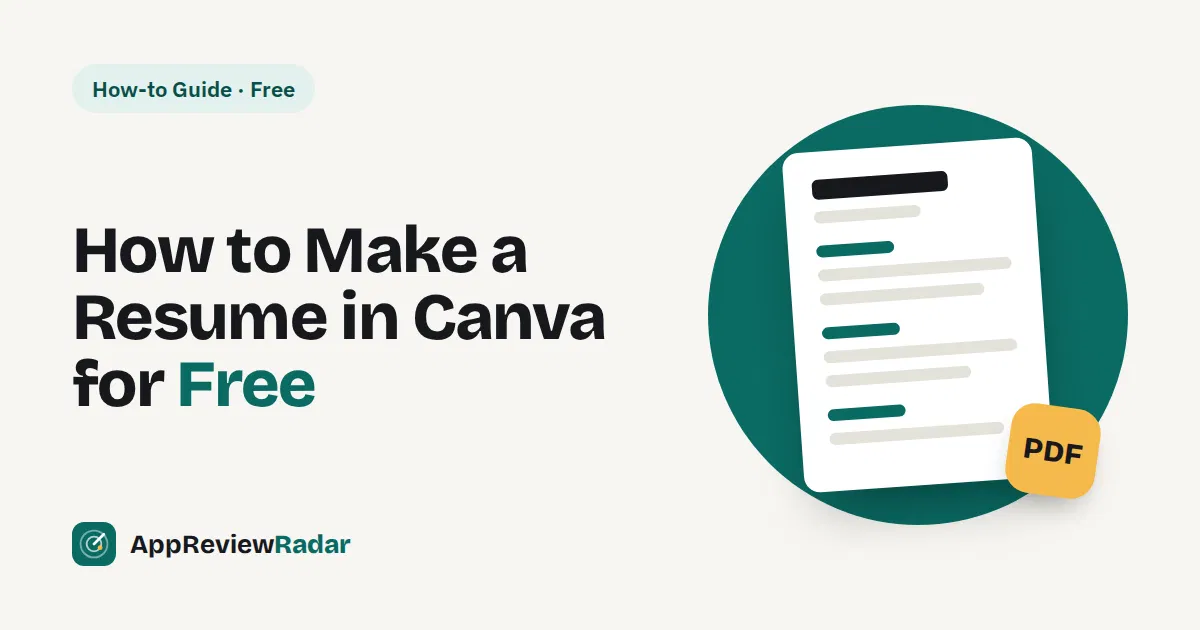 How to Make a Resume in Canva for Free
